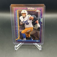 2025 Topps Chrome Joe Alt #157 Purple Pigskin Leather Parallel /75 Chargers