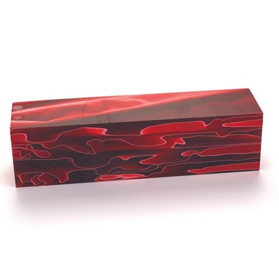 WOODRIVER Acrylic Turning Stock Ruby Waters 1-1/2'' x 1-1/2'' x 6''