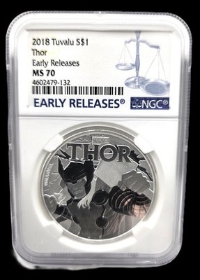 2018 Tuvalu S$1 Marvel Thor NGC MS70 Early Releases