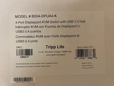 Tripp Lite Series 4-Port DisplayPort KVM Switch w Audio, Cables & USB 3.0 Hub