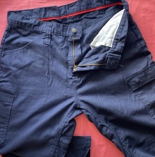 Bulwark FR 36x36 Workwear Reinforced Knee Flame Resistant Blue Pants