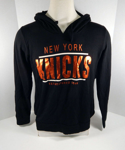 New Women's Ladies New York Knicks Black Pullover Hoodie New Era L NWT
