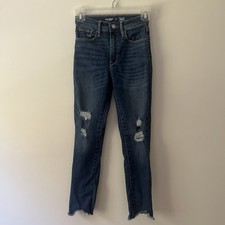 Girls Old Navy Rockstar Jegging Jeans Kids 10 Extra High Rise Distressed Denim