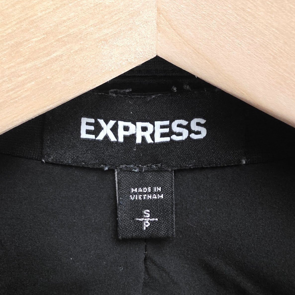 Express Black One Button Stretch Blazer Jacket Wo… - image 5