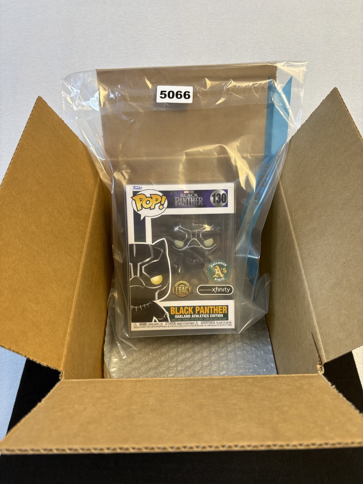 FUNKO POP MARVEL 130 BLACK PANTHER SGA OAKLAND ATHLETICS EXCLUSIVE W/ PROTECTOR thumbnail 8