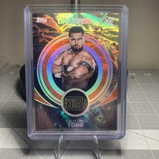 2025 Topps Universe WWE Cruz Del Toro Relics Gold Stone /50 UNR-CDT