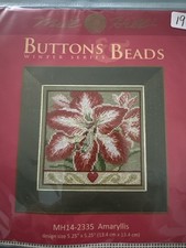 Mill Hill Buttons And Beads Winter Series Amaryllis Cross Stitch Kit