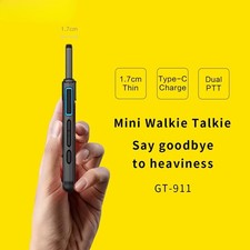 17mm Ultra-thin Mini Walkie Talkie Type C Charge Walkie-talkies Two-way Radio