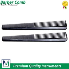 2Pcs Black Carbon Barber Fiber Cutting Comb Fine Tooth professional Hair Comb