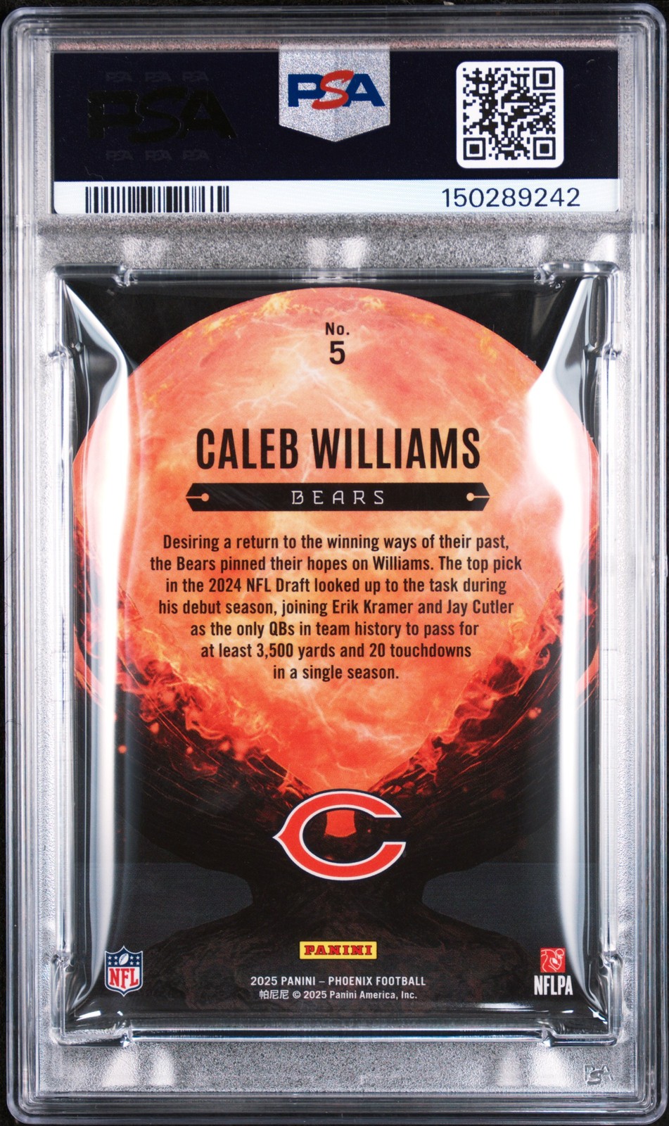 2025 Panini Phoenix Resurgent Snow Globe CALEB WILLIAMS #5 PSA 9 MINT 😎 view 2