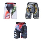 Men's Cartoon Anime Print Boxers Briefs Cotton Quick Drying Sports Shorts