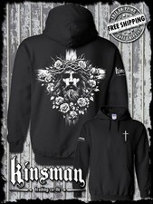 Jesus Cross Roses Hoodie / Sweatshirt - Christ God Faith Floral