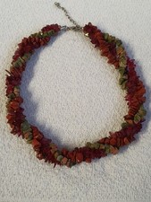 Splitterkette 40 cm - Jaspis Karneol Unakit - Modeschmuck