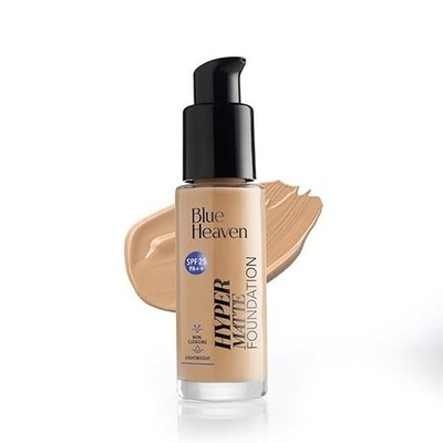 Blue Heaven Hyper Matte Foundation für Gesichts-Make-up mit LSF 25 PA++, Matt...