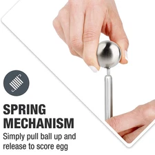 Egg Cracker Topper Set Stainless Steel Boiled Egg Separator Tool
