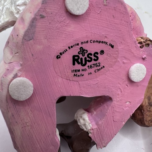 NWT Russ Pink Angel Little Bits Figurine W/ Teddy Bear 2x3” - Picture 9 of 9