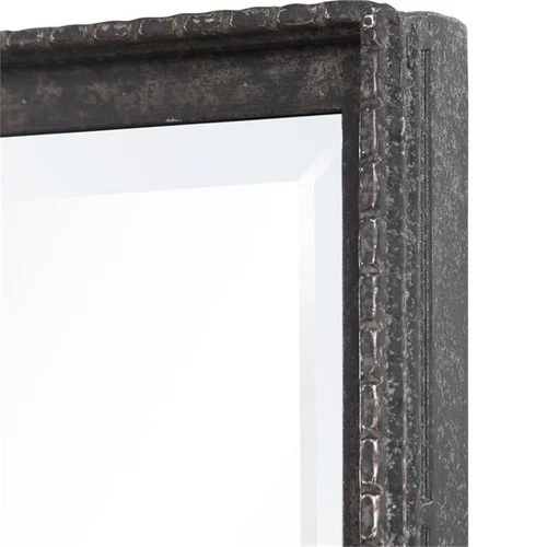 Uttermost Callan Iron and MDF Wood Dressing / Leaner Mirror in Rustic Bronze - Picture 5 of 7