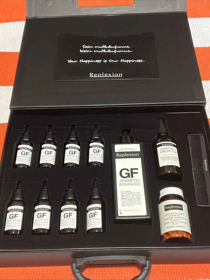 Kit Anti Pérdida de Cabello Factor de Crecimiento Replexion (Champú+Suero+Cápsula+Té Verde) Foto 3 de 4