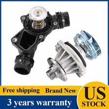 AW9261 Water Pump For BMW 320i 323i 328i 330i 528i 530i X3 X5 Z4 w/Thermostat US