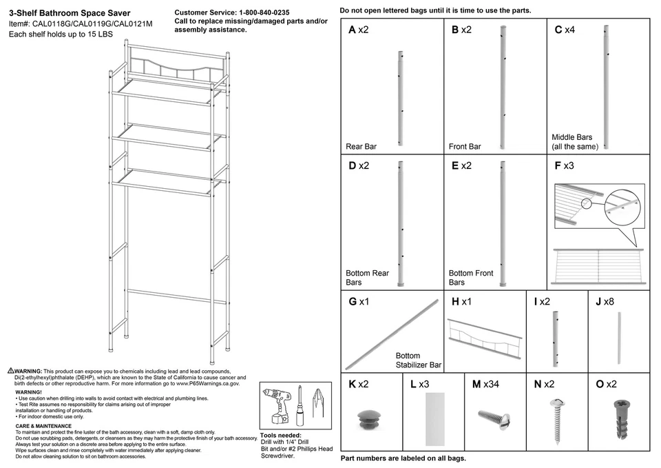 Mueble Para Baño Organizador Sobre Inodoro De Metal 3 Estantes Accesorios Cosas Foto 4 de 4