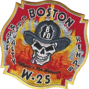 MASSACHUSETTS - Boston Fire Department W-25 patch - Rehab - Mass Casualty