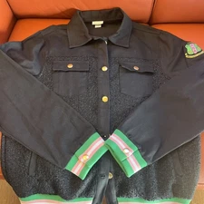 Ivy Storehouse Jacket Womens Large Black Collared Alpha Kappa Alpha Pockets P