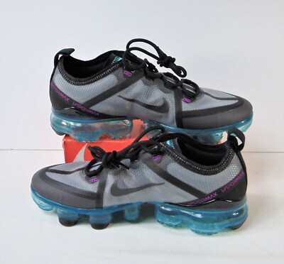 Nike Air Vapormax 2019 GS Thunder Grey Aurora Running Shoes Nike Air Vapormax 2019 GS Thunder Grey Aurora Running Shoes