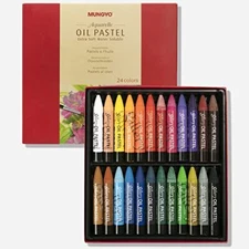 Mungyo Water-Soluble Oil Pastel Set of 24 - Assorted Colors 