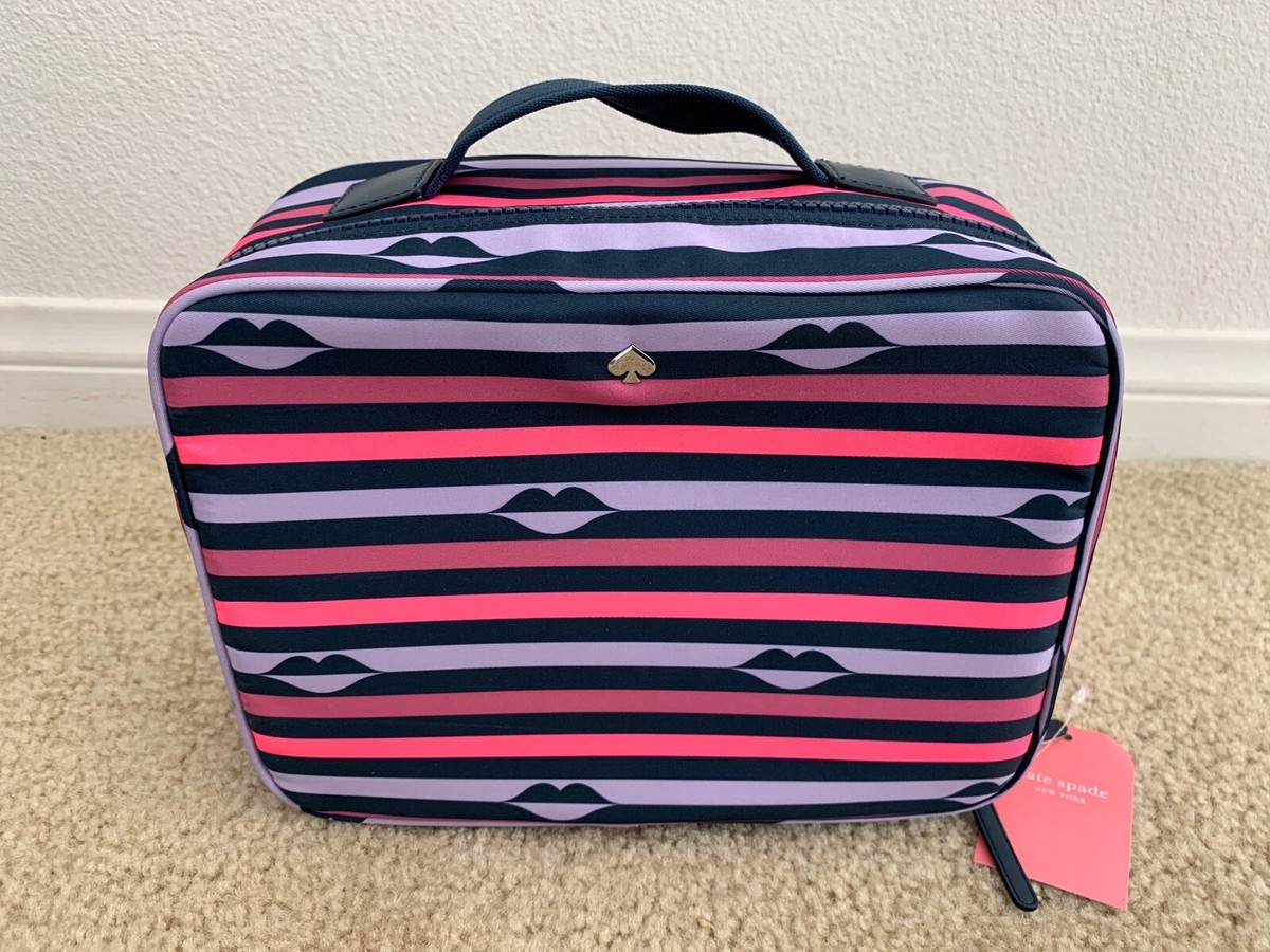 BLACK FRIDAY SALE NWT KATE SPADE Jae Lip Print Travel Cosmetic