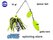 SPINNER BAIT  ILBA GIALLO FLUO 17 GRAMMI   a  2 PALETTE SPINNING LUCCIO