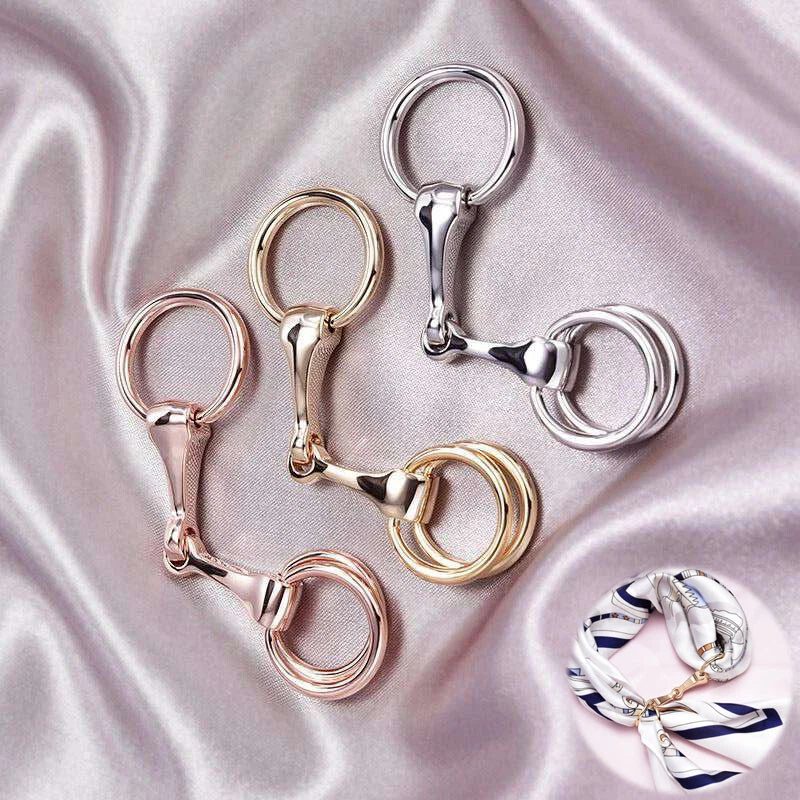 Buckle Women s Jewelry Scarf Clips Charming Ornaments 1PCS Retro Silk Scarf