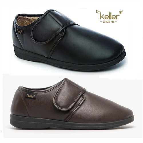 mens wide fit leather slippers