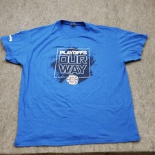 Los Angeles Clippers Shirt Mens Extra Large Blue NBA Basketball Playoffs Adult