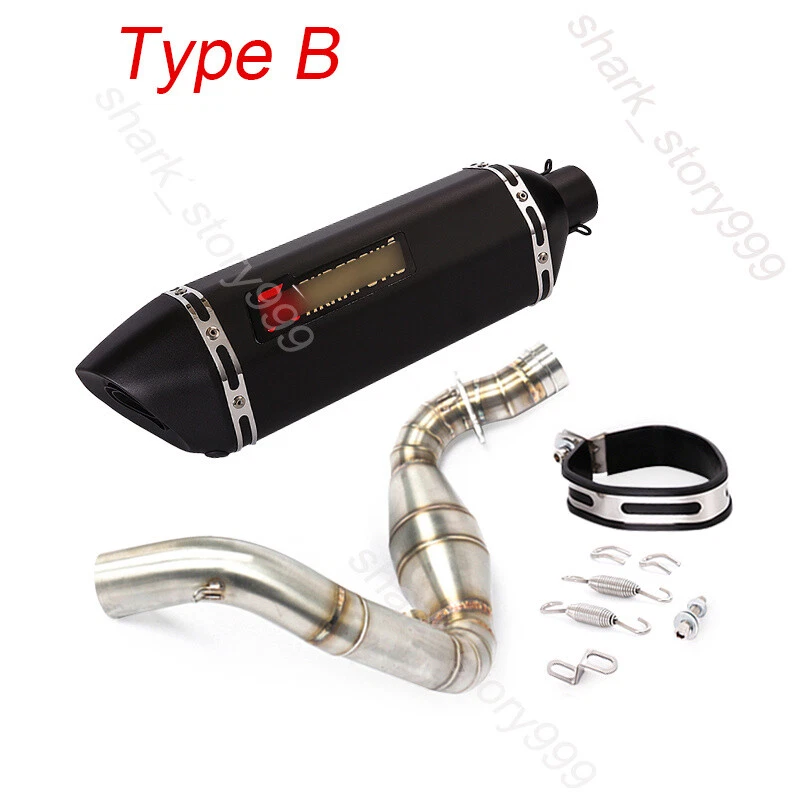 Para BMW G310R G310GS 2016-23 Sistema de escape antideslizante Tubo delantero Puntas de silenciador 51 mm Foto 4 de 4