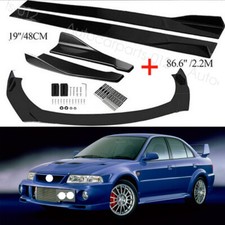 For Mitsubishi Lancer Front Rear Bumper Lip Spoiler Splitter Body Kit Side Skirt