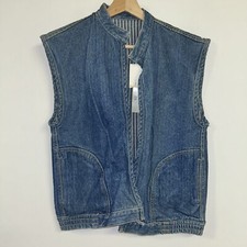Vintage 1990  s Jordache Denim Reverse Vest, Deadstock NWT, Size Medium