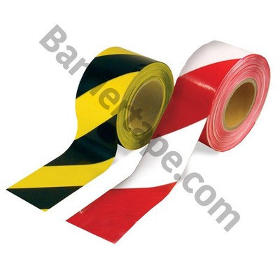 5 Rolls Strong 70mmx500m Hazard Barrier Tape Red White Black