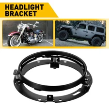 7" Mount Headlight Bracket Ring Replacement Set Fit 2007-2016 Jeep Wrangler JK