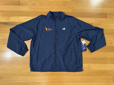 New Balance L TCS New York City NYC Marathon 2023 Unisex Packable Jacket Blue