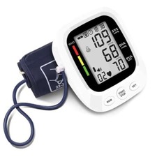 Digital Upper Arm Blood Pressure Monitor   White w/ Speaker
