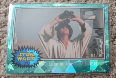 2022 Topps Star Wars SAPPHIRE Chrome #85 Luke on the sand planet Aqua /99