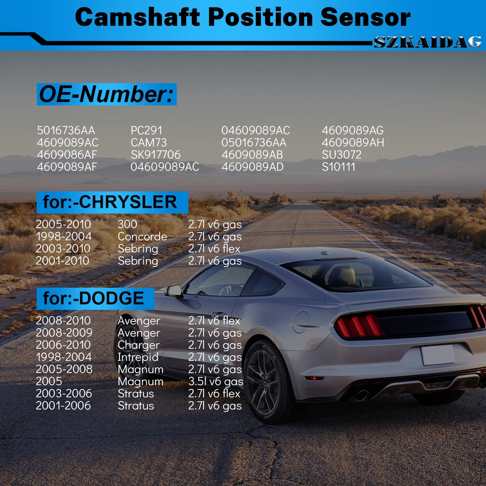 Sensor de posición del árbol de levas 5016736AA para Chrysler Sebring Dodge Charger Stratus Foto 2 de 4