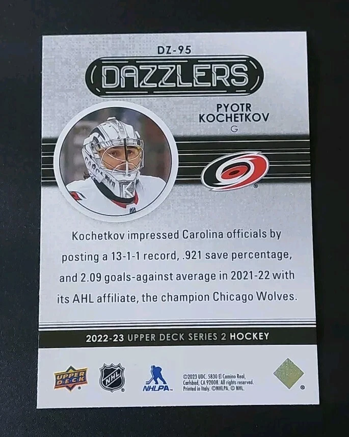 2022-23 Upper Deck Series 2 Pyotr Kochetkov Blue Dazzlers Rookie Card #DZ95 - Image 2 of 2