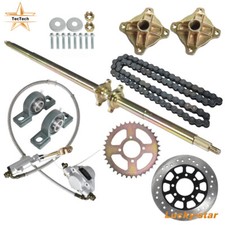 44" Rear Live Axle Kit Wheel Hub Sprocket Brake Fit For Quad Buggy Go Kart ATV