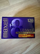New and sealed Lot Of 3 Maxwell Hi8 XR-Metal Professional Quality 60 Min Tapes