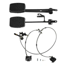 Foot Brake Caliper+ Throttle/ Clutch Brake Pedal Kit ATV Quad Go Kart Golf Buggy