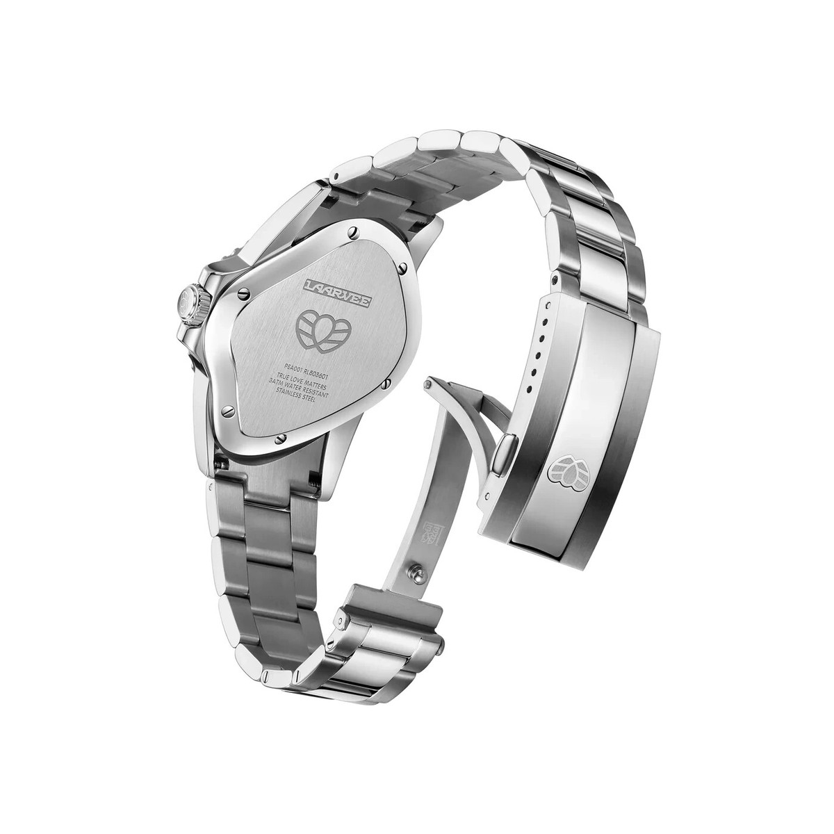 LAARVEE PEA001 | SILVER PRECISION STEEL: GREEN BEZEL & BLACK LAARVEE PEA001 | SILVER PRECISION STEEL: GREEN BEZEL & BLACK