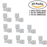 Led Strip Connector 10pcs/pack L Shape Solderless Snap Down 2 Conductor For R... on sale Led Strip Connector 10pcs/pack L Shape Solderless Snap Down 2 Conductor For R... on sale