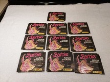 1986 Barbie Album Stickers Panini Factory Sealed LOT OF 10 SEALED PACKS