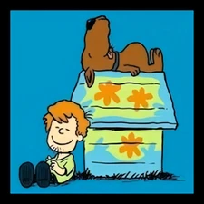 Scooby & Shaggy Sleeping Snoopy Dog House Cartoon Character -MAGNET
